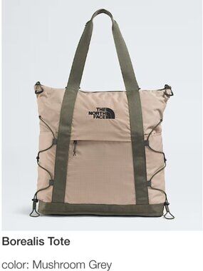 NWT The North Face Borealis Tote Mushroom Grey SOLD OUT Travel School Diaper Bag